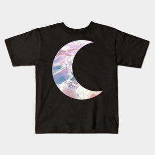 Pastel Ocean Crescent Moon Kids T-Shirt